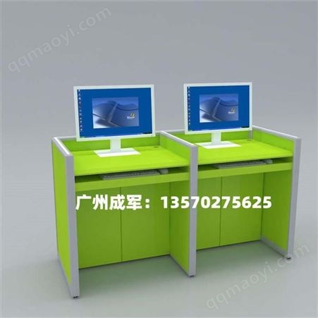 博奥语音室学习桌Ｅ1级环保板材二人位电教室电脑桌